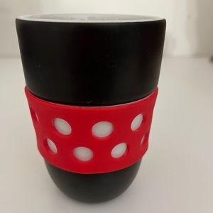 Disney Parks Exclusive Minnie Mouse 'Signature' Ceramic Mug w/ Rubber Gr…